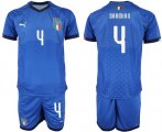 Wholesale Cheap Italy #4 Darmian Home Soccer Country Jersey