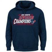 Wholesale Cheap Men's Houston Texans Majestic Navy 2015 AFC South Division Champions Pullover Hoodie