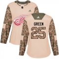 Wholesale Cheap Adidas Red Wings #25 Mike Green Camo Authentic 2017 Veterans Day Women's Stitched NHL Jersey