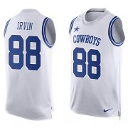 Wholesale Cheap Nike Cowboys #88 Michael Irvin White Men's Stitched NFL Limited Tank Top Jersey