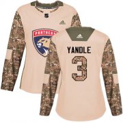 Wholesale Cheap Adidas Panthers #3 Keith Yandle Camo Authentic 2017 Veterans Day Women's Stitched NHL Jersey