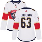 Wholesale Cheap Adidas Panthers #63 Evgenii Dadonov White Road Authentic Women's Stitched NHL Jersey