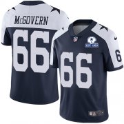 Wholesale Cheap Nike Cowboys #66 Connor McGovern Navy Blue Thanksgiving Men's Stitched With Established In 1960 Patch NFL Vapor Untouchable Limited Throwback Jersey