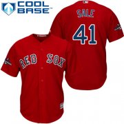 Wholesale Cheap Red Sox #41 Chris Sale Red New Cool Base 2018 World Series Stitched MLB Jersey