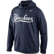 Wholesale Cheap New York Yankees Nike Men's KO Wordmark Perfomance Navy MLB Hoodie