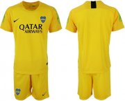 Wholesale Cheap Boca Juniors Blank Yellow Goalkeeper Soccer Club Jersey