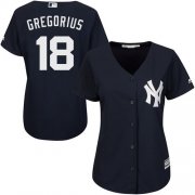 Wholesale Cheap Yankees #18 Didi Gregorius Navy Blue Alternate Women's Stitched MLB Jersey