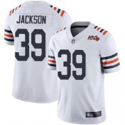 Wholesale Cheap Nike Bears #39 Eddie Jackson White Alternate Youth Stitched NFL Vapor Untouchable Limited 100th Season Jersey