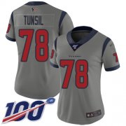 Wholesale Cheap Nike Texans #78 Laremy Tunsil Gray Women's Stitched NFL Limited Inverted Legend 100th Season Jersey