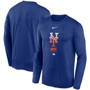 Wholesale Cheap Men's New York Mets Nike Royal Authentic Collection Legend Performance Long Sleeve T-Shirt