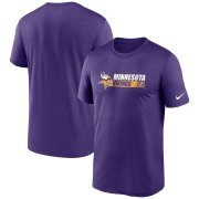 Wholesale Cheap Minnesota Vikings Nike Fan Gear Team Conference Legend Performance T-Shirt Purple