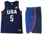Wholesale Cheap 2016 Olympics Team USA Men's #6 LeBron James Navy Blue Revolution 30 Swingman Basketball Jersey With Shorts