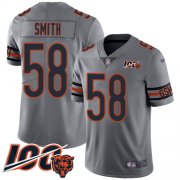 Wholesale Cheap Nike Bears #58 Roquan Smith Silver Youth Stitched NFL Limited Inverted Legend 100th Season Jersey