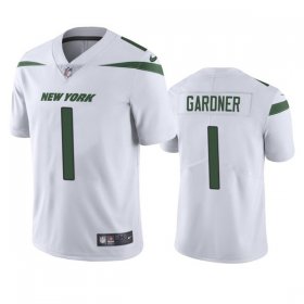 Wholesale Men\'s New York Jets #1 Ahmad Gardner 2022 White Vapor Untouchable Limited Stitched Jersey