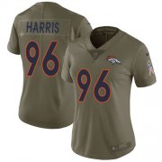 Wholesale Cheap Nike Broncos #96 Shelby Harris Olive Women's Stitched NFL Limited 2017 Salute To Service Jersey