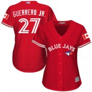 Wholesale Cheap Blue Jays #27 Vladimir Guerrero Jr. Red Canada Day Women's Stitched MLB Jersey