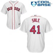 Wholesale Cheap Red Sox #41 Chris Sale White Cool Base Stitched Youth MLB Jersey