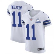 Wholesale Cheap Nike Cowboys #11 Cedrick Wilson White Men's Stitched With Established In 1960 Patch NFL New Elite Jersey