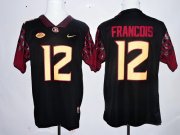 Wholesale Cheap Men's Florida State Seminoles #12 Deondre Francois Black Stitched College Football 2016 Nike NCAA Jersey
