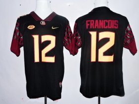Wholesale Cheap Men\'s Florida State Seminoles #12 Deondre Francois Black Stitched College Football 2016 Nike NCAA Jersey