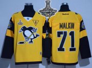Wholesale Cheap Penguins #71 Evgeni Malkin Gold 2017 Stadium Series Stanley Cup Finals Champions Stitched NHL Jersey