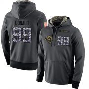 Wholesale Cheap NFL Men's Nike Los Angeles Rams #99 Aaron Donald Stitched Black Anthracite Salute to Service Player Performance Hoodie