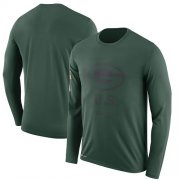 Wholesale Cheap Men's Green Bay Packers Nike Green Salute to Service Sideline Legend Performance Long Sleeve T-Shirt
