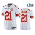 Wholesale Cheap Men's Kansas City Chiefs #21 Trent McDuffie White Super Bowl LVII Patch Vapor Untouchable Limited Stitched Jersey