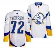 Wholesale Cheap Men's Buffalo Sabres #72 Tage Thompson White 2022-23 Reverse Retro Stitched Jersey