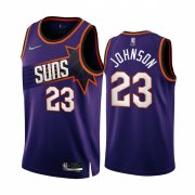 Wholesale Cheap Men's Phoenix Suns #23 Cameron Johnson 2022-23 Purple 75th Anniversary Icon Edition Stitched Jersey