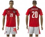 Wholesale Cheap Austria #20 Sabitzer Red Home Soccer Country Jersey