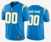 Wholesale Cheap Men's Los Angeles Chargers Customized Electric 2020 New Blue Vapor Untouchable Stitched Limited Jersey