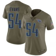 Wholesale Cheap Nike Titans #54 Rashaan Evans Olive Women's Stitched NFL Limited 2017 Salute to Service Jersey