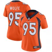 Wholesale Cheap Nike Broncos #95 Derek Wolfe Orange Team Color Women's Stitched NFL Vapor Untouchable Limited Jersey
