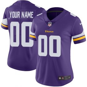 Wholesale Cheap Nike Minnesota Vikings Customized Purple Team Color Stitched Vapor Untouchable Limited Women\'s NFL Jersey