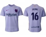 Wholesale Cheap Men 2021-2022 Club Barcelona away aaa version purple 16 Soccer Jersey