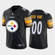 Wholesale Cheap Pittsburgh Steelers Custom Black Men's Nike Big Team Logo Vapor Limited NFL Jersey