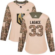 Wholesale Cheap Adidas Golden Knights #33 Maxime Lagace Camo Authentic 2017 Veterans Day Women's Stitched NHL Jersey