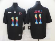 Wholesale Cheap Men's Atlanta Falcons #11 Julio Jones Multi-Color Black 2020 NFL Crucial Catch Vapor Untouchable Nike Limited Jersey