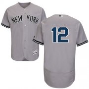 Wholesale Cheap Yankees #12 Wade Boggs Grey Flexbase Authentic Collection Stitched MLB Jersey