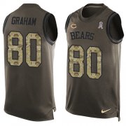 Wholesale Cheap Nike Bears #80 Jimmy Graham Green Men's Stitched NFL Limited Salute To Service Tank Top Jersey