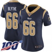Wholesale Cheap Nike Rams #66 Austin Blythe Navy Blue Team Color Women's Stitched NFL 100th Season Vapor Untouchable Limited Jersey