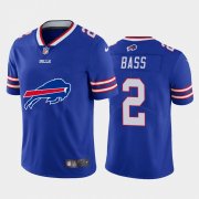 Wholesale Cheap Buffalo Bills #2 Tyler Bass Royal Blue Men's Nike Big Team Logo Vapor Limited NFL Jersey