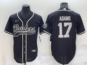 Wholesale Cheap Men's Las Vegas Raiders #17 Davante Adams Black Stitched MLB Cool Base Nike Baseball Jersey