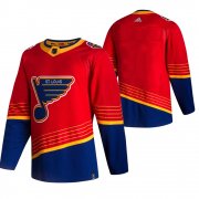 Wholesale Cheap St. Louis Blues Blank Red Men's Adidas 2020-21 Reverse Retro Alternate NHL Jersey
