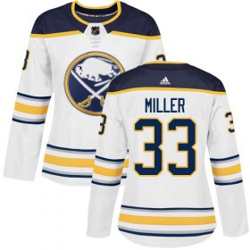 Wholesale Cheap Adidas Sabres #33 Colin Miller White Road Authentic Women\'s Stitched NHL Jersey