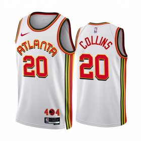 Wholesale Cheap Men\'s Atlanta Hawks #20 John Collins 2022-23 White Association Edition Stitched Jersey