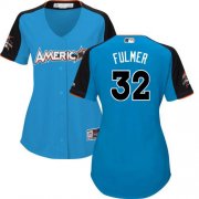 Wholesale Cheap Tigers #32 Michael Fulmer Blue 2017 All-Star American League Women's Stitched MLB Jersey