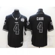 Wholesale Cheap Men Las Vegas Raiders 4 Derek Carr Black Shadow Vapor Limited Stitched Jersey