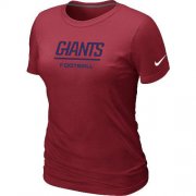 Wholesale Cheap Women's Nike New York Giants Sideline Legend Authentic Font T-Shirt Red